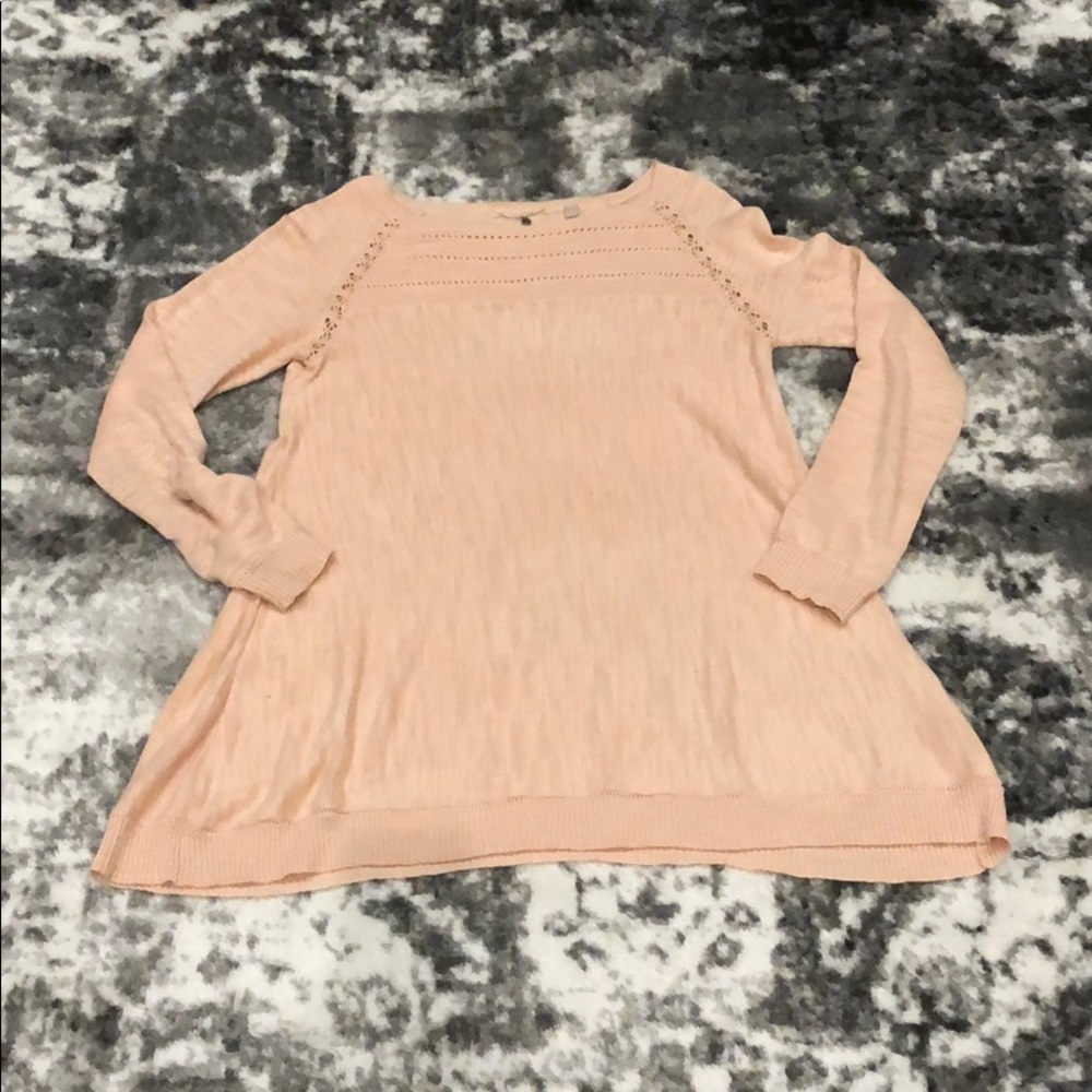Anthro Knitted & Knotted Eyelet Accent Sweater